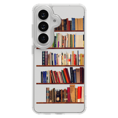 Book Lover's Clear Phone Case shown on Galaxy S26 Plus