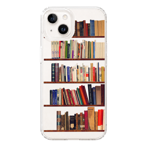 Book Lover's Clear Phone Case shown on iPhone 13