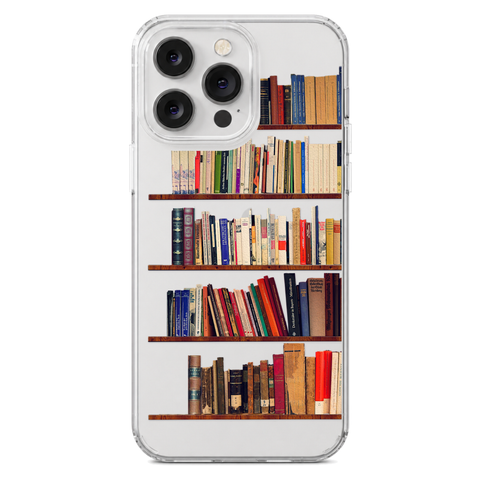 Book Lover's Clear Phone Case shown on iPhone 14 Pro Max