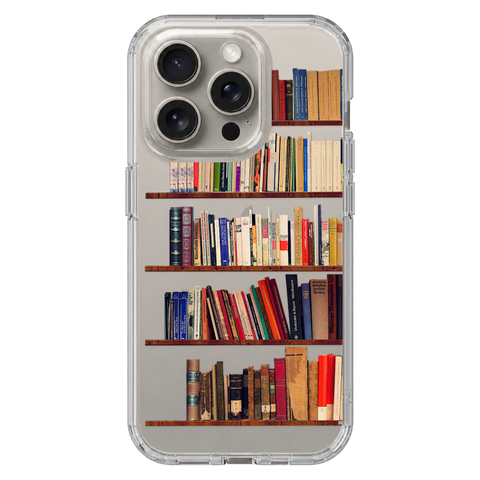 Book Lover's Clear Phone Case shown on iPhone 15 Pro