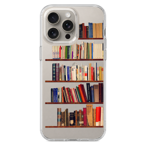 Book Lover's Clear Phone Case shown on iPhone 15 Pro Max
