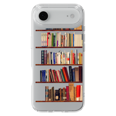 Book Lover's Clear Phone Case shown on iPhone 17 Air