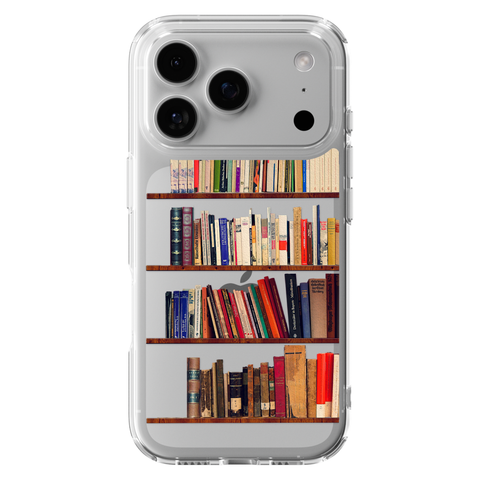 Book Lover's Clear Phone Case shown on iPhone 17 Pro