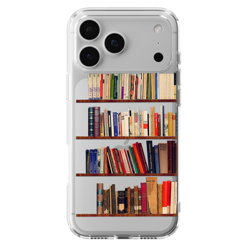 Book Lover's Clear Phone Case shown on iPhone 17 Pro Max