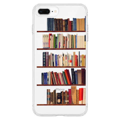 Book Lover's Clear Phone Case shown on iPhone 7 Plus/8 Plus