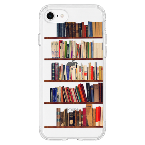 Book Lover's Clear Phone Case shown on iPhone SE [2020/2022]