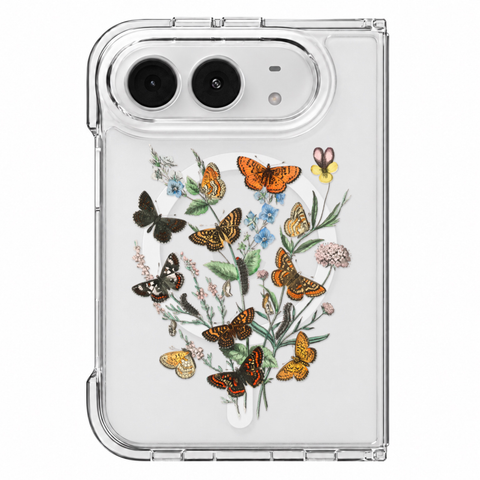 Botany Butterfly on an iPhone Duo MagSafe clear phone case — The Urban Flair