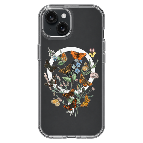 Botany Butterfly Clear Phone Case on iPhone 15 Clear MagSafe case