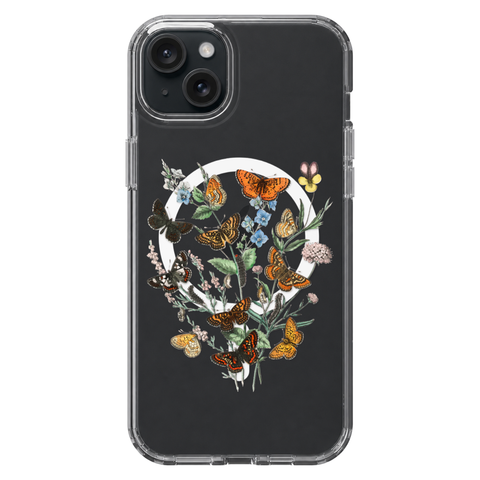 Botany Butterfly Clear Phone Case on iPhone 15 Plus Clear MagSafe case