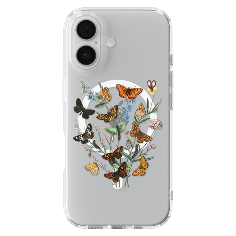Botany Butterfly Clear Phone Case on iPhone 17 Clear MagSafe case