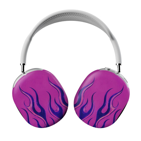 Y2K Purple Flames AirPods Max 2 Case | Protective Snap-On Air Pods Max Cover