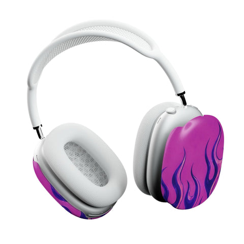 Y2K Purple Flames AirPods Max 2 Case | Protective Snap-On Air Pods Max Cover