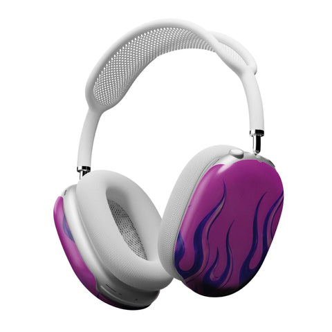 Y2K Purple Flames AirPods Max 2 Case | Protective Snap-On Air Pods Max Cover