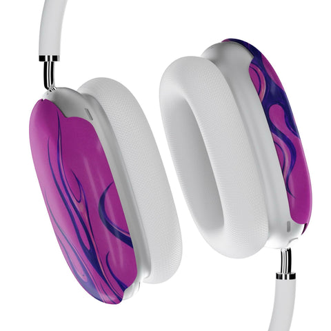 Y2K Purple Flames AirPods Max 2 Case | Protective Snap-On Air Pods Max Cover