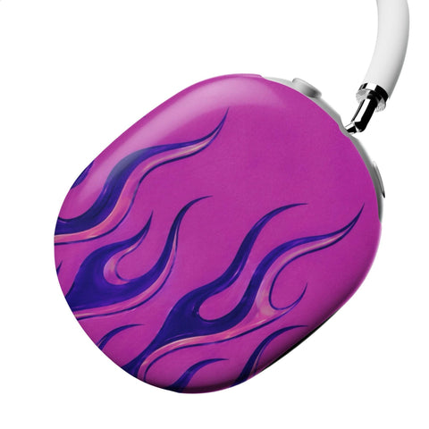 Y2K Purple Flames AirPods Max 2 Case | Protective Snap-On Air Pods Max Cover