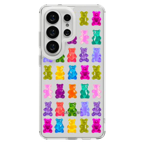 Colorful Gummy Bear Print Phone Case For iPhone 17 Air 16e 15 14 13 Pro Max Mini 7 8 SE Galaxy S26 S25 Aesthetic Design