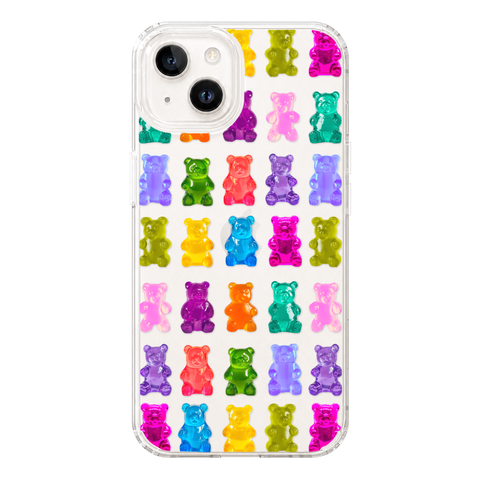 Colorful Gummy Bear Print Phone Case For iPhone 17 Air 16e 15 14 13 Pro Max Mini 7 8 SE Galaxy S26 S25 Aesthetic Design