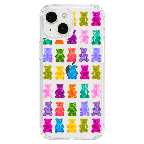 Colorful Gummy Bear Print Phone Case For iPhone 17 Air 16e 15 14 13 Pro Max Mini 7 8 SE Galaxy S26 S25 Aesthetic Design