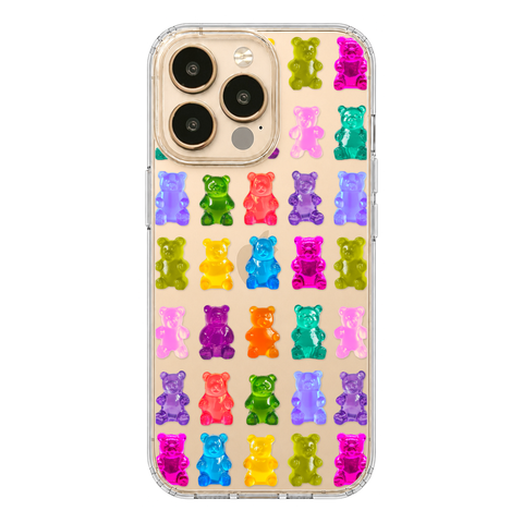Colorful Gummy Bear Print Phone Case For iPhone 17 Air 16e 15 14 13 Pro Max Mini 7 8 SE Galaxy S26 S25 Aesthetic Design