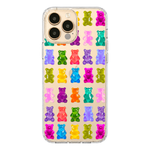Colorful Gummy Bear Print Phone Case For iPhone 17 Air 16e 15 14 13 Pro Max Mini 7 8 SE Galaxy S26 S25 Aesthetic Design