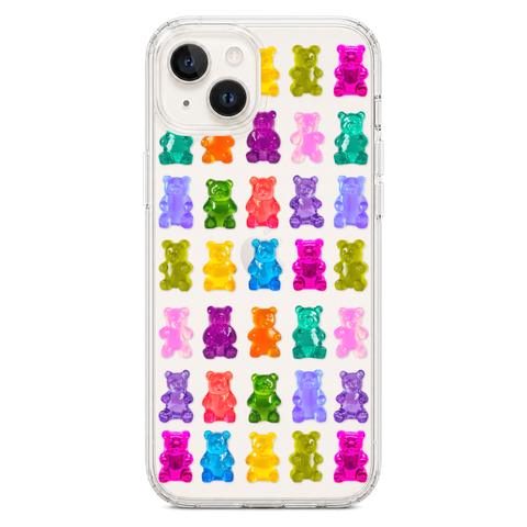 Colorful Gummy Bear Print Phone Case For iPhone 17 Air 16e 15 14 13 Pro Max Mini 7 8 SE Galaxy S26 S25 Aesthetic Design