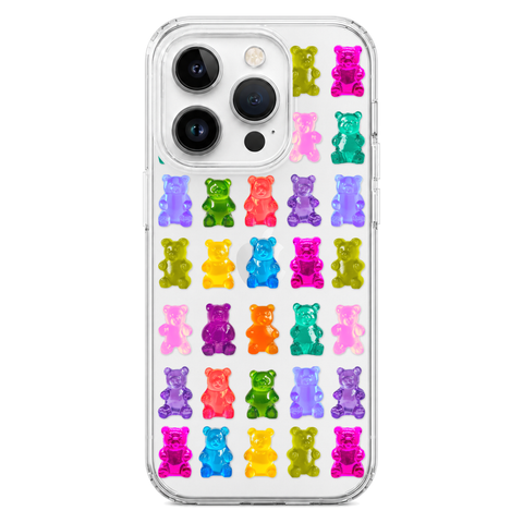 Colorful Gummy Bear Print Phone Case For iPhone 17 Air 16e 15 14 13 Pro Max Mini 7 8 SE Galaxy S26 S25 Aesthetic Design