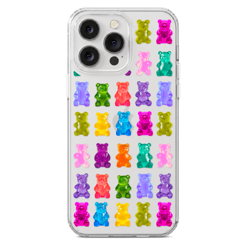 Colorful Gummy Bear Print Phone Case For iPhone 17 Air 16e 15 14 13 Pro Max Mini 7 8 SE Galaxy S26 S25 Aesthetic Design