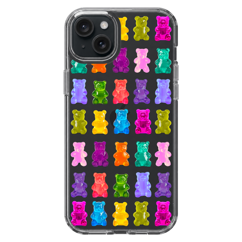 Colorful Gummy Bear Print Phone Case For iPhone 17 Air 16e 15 14 13 Pro Max Mini 7 8 SE Galaxy S26 S25 Aesthetic Design