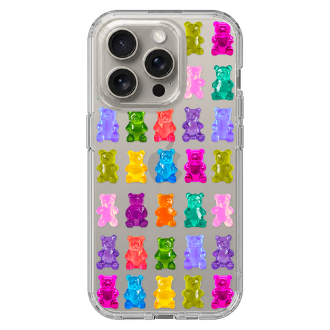 Colorful Gummy Bear Print Phone Case For iPhone 17 Air 16e 15 14 13 Pro Max Mini 7 8 SE Galaxy S26 S25 Aesthetic Design