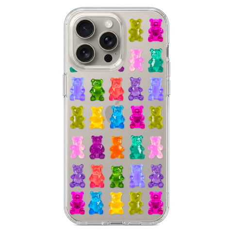 Colorful Gummy Bear Print Phone Case For iPhone 17 Air 16e 15 14 13 Pro Max Mini 7 8 SE Galaxy S26 S25 Aesthetic Design