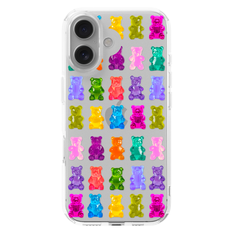 Colorful Gummy Bear Print Phone Case For iPhone 17 Air 16e 15 14 13 Pro Max Mini 7 8 SE Galaxy S26 S25 Aesthetic Design