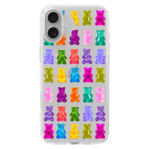 Colorful Gummy Bear Print Phone Case For iPhone 17 Air 16e 15 14 13 Pro Max Mini 7 8 SE Galaxy S26 S25 Aesthetic Design