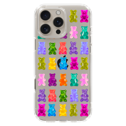 Colorful Gummy Bear Print Phone Case For iPhone 17 Air 16e 15 14 13 Pro Max Mini 7 8 SE Galaxy S26 S25 Aesthetic Design