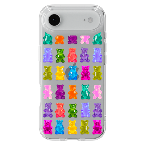 Colorful Gummy Bear Print Phone Case For iPhone 17 Air 16e 15 14 13 Pro Max Mini 7 8 SE Galaxy S26 S25 Aesthetic Design