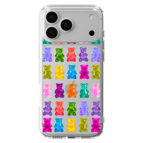 Colorful Gummy Bear Print Phone Case For iPhone 17 Air 16e 15 14 13 Pro Max Mini 7 8 SE Galaxy S26 S25 Aesthetic Design