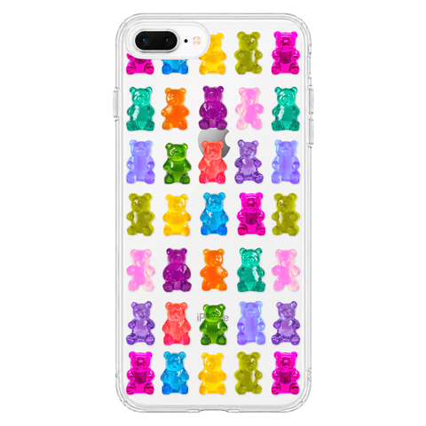 Colorful Gummy Bear Print Phone Case For iPhone 17 Air 16e 15 14 13 Pro Max Mini 7 8 SE Galaxy S26 S25 Aesthetic Design