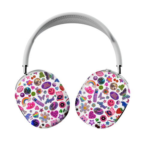 Colorful Y2K Stickers Print AirPods Max Case