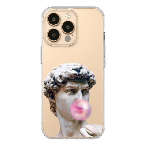 David Greek Statue Bubblegum Clear Phone Case shown on iPhone 13 Pro