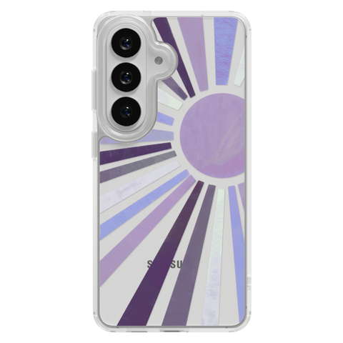Deep Purple Sun Rays Phone Case For Apple iPhone 17 16 15 14 13 7 8 SE Samsung Galaxy S26 S25 shown on Galaxy S26