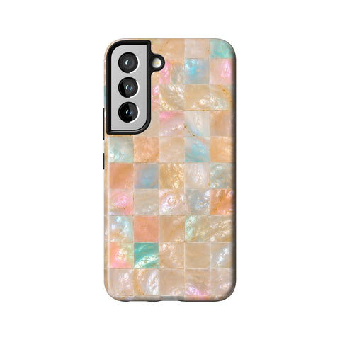 Peach Sorbet Tile Print Tough Phone Case for Galaxy S22