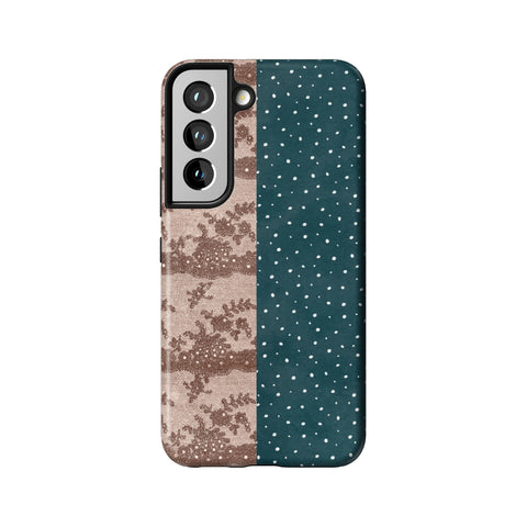 Lace & Tiny Dots Split Tough Phone Case for Galaxy S22