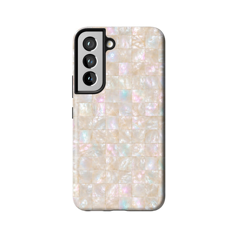 Opal Mother of Pearl Tile Print Tough Phone Case for Galaxy S22