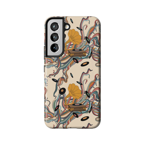 Art Nouveau Vinyl Record Player Tough Phone Case for Galaxy S22