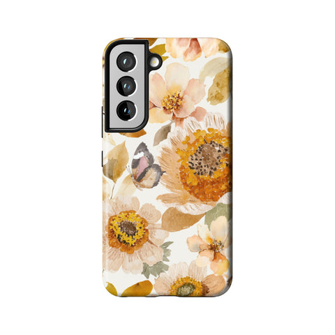 Rustic Boho Floral Tough Phone Case for Galaxy S22
