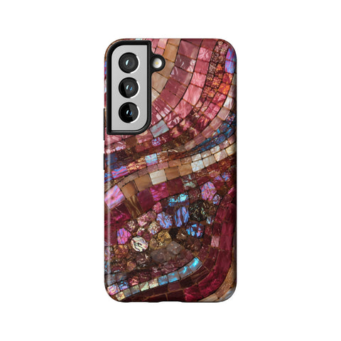 Garnet Stained Glass Print Tough Phone Case for Galaxy S22