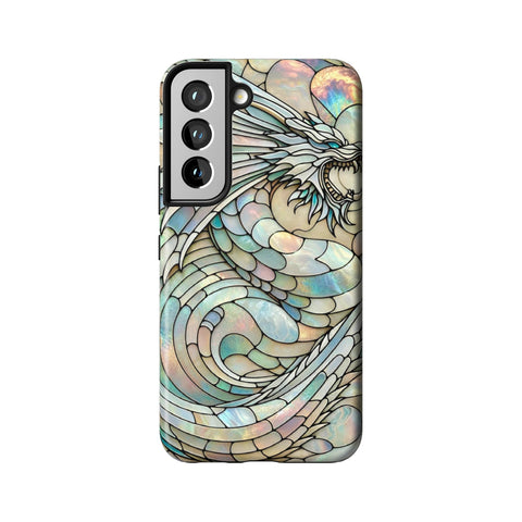 Year of the Dragon Stained Glass Illusion Tough Phone Case for Galaxy S22