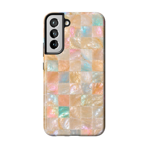 Peach Sorbet Tile Print Tough Phone Case for Galaxy S22 Plus
