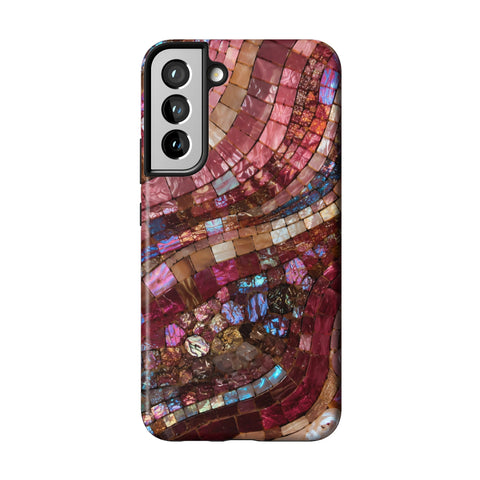 Garnet Stained Glass Print Tough Phone Case for Galaxy S22 Plus