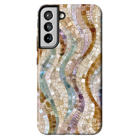 Seashell Mosaic Print Tough Phone Case for Galaxy S22 Plus