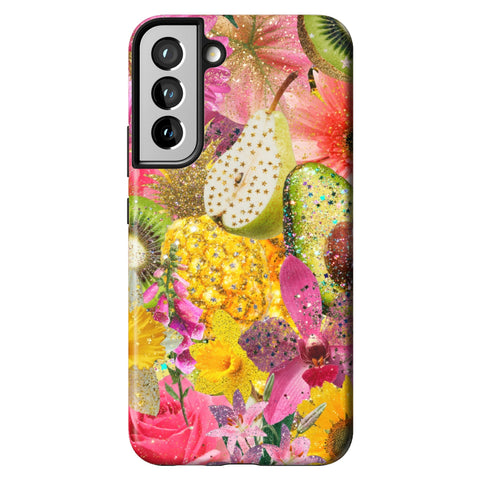 Tropical Fruit Floral Tough Phone Case for Galaxy S22 Plus